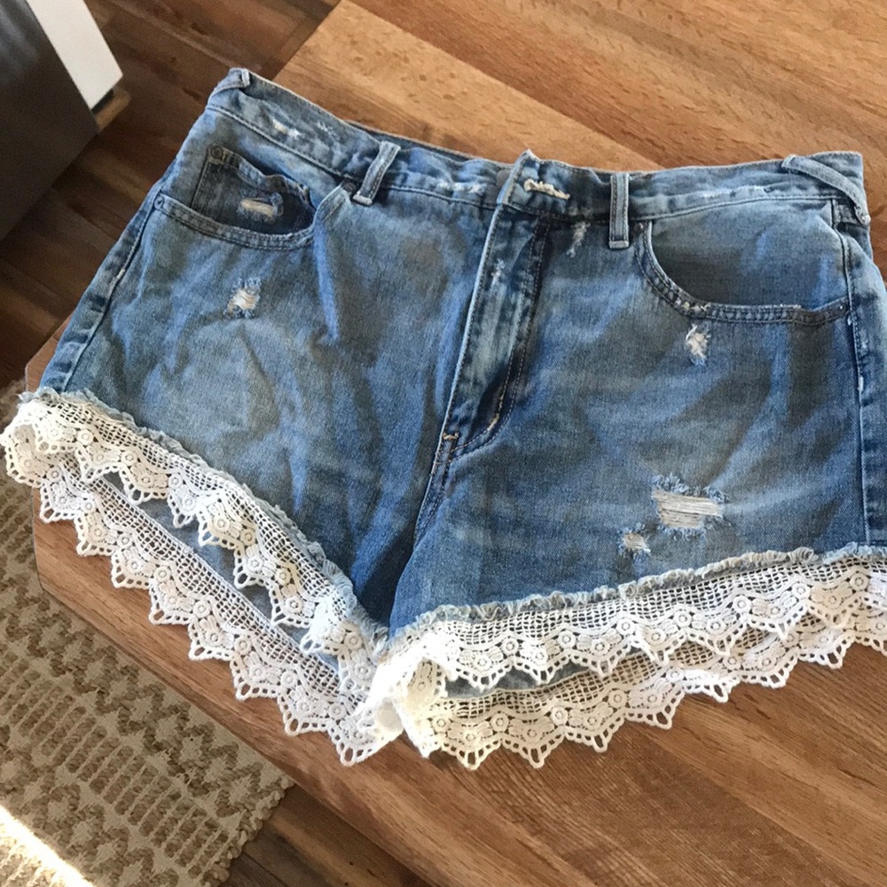 Free People Lace Jean Shirts